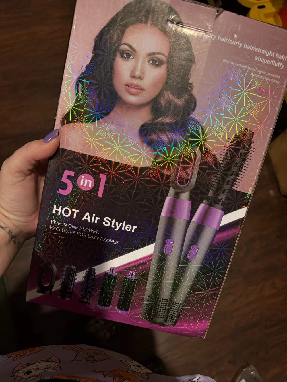 5-in-1 Hot Air Styler — Purple/Black